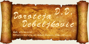 Doroteja Debeljković vizit kartica